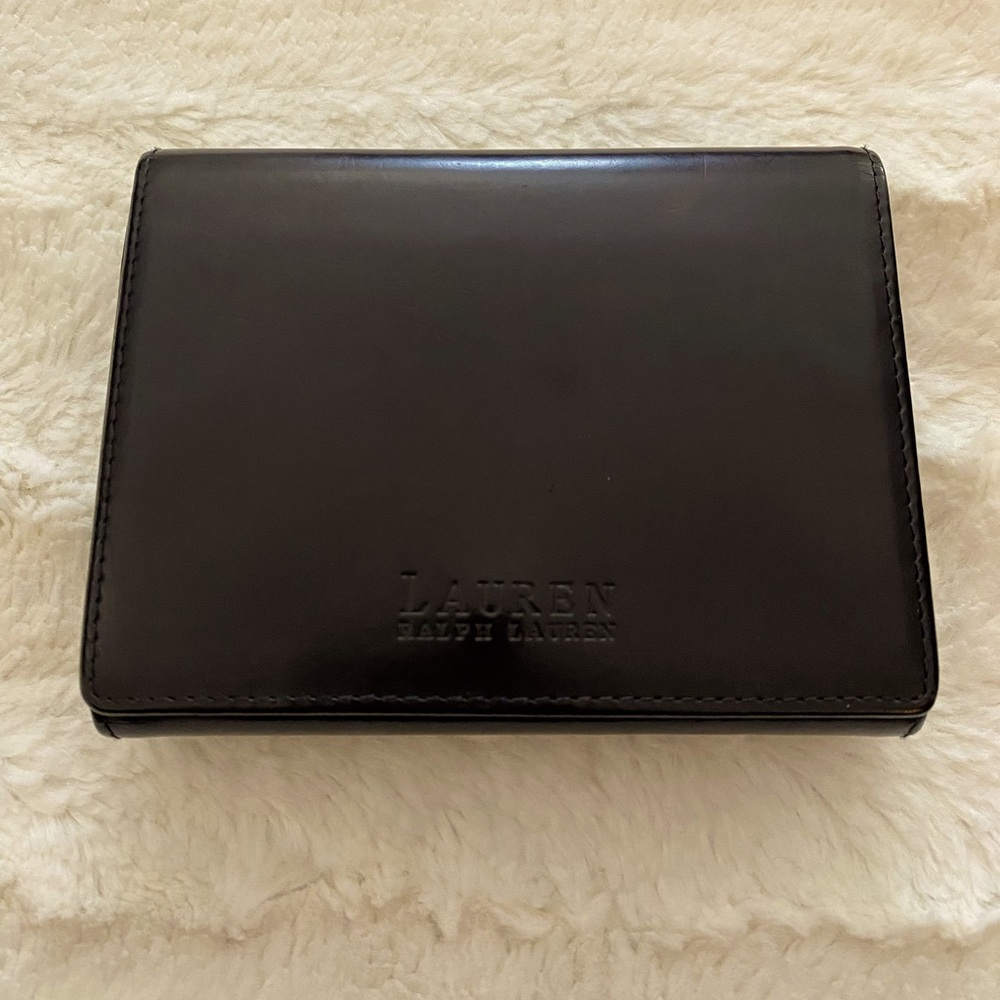 Ralph Lauren womens black leather wallet